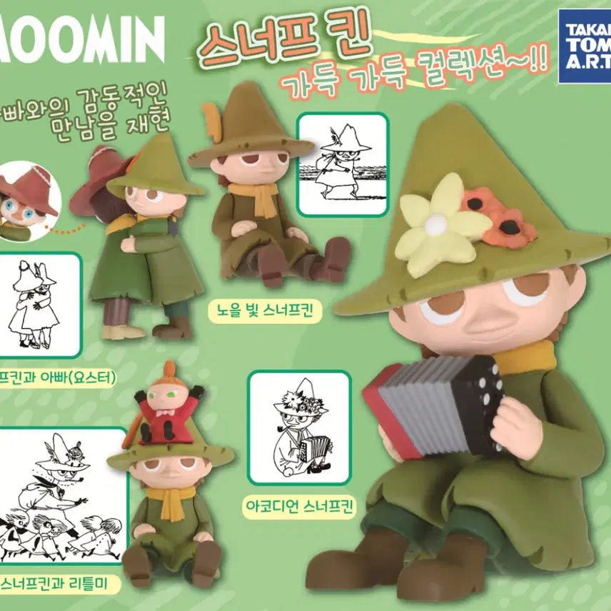 [BUNJANG] Moomin Snufkin Full Collection Gacha Figures / 무민 스너프킨 가득 컬렉션 가챠