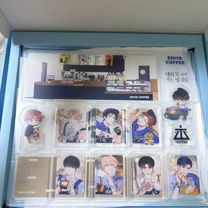 [BUNJANG] Debut or Die Acrylic Set / 데못죽 이디야 콜라보 굿즈 아크릴 세트 단순개봉품 풀셋 포카 덤
