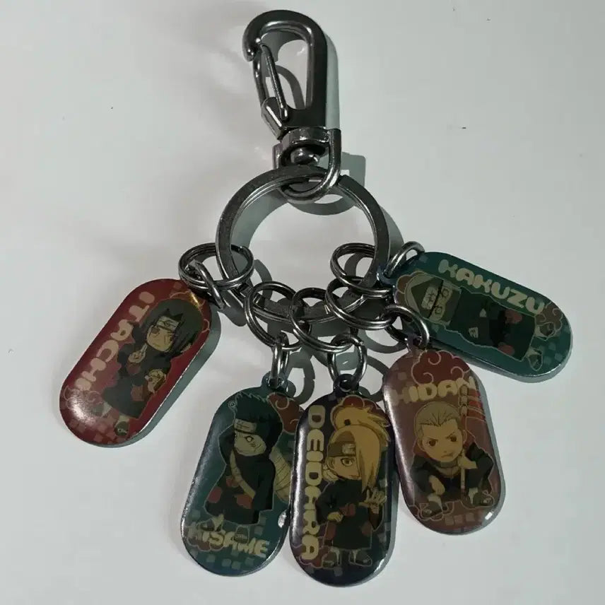[BUNJANG] Naruto Akatsuki Itachi Deidara Hidan Chibi Metal Keyring / 나루토 아카츠키 이타치 데이다라 히단 치비 메탈 키링