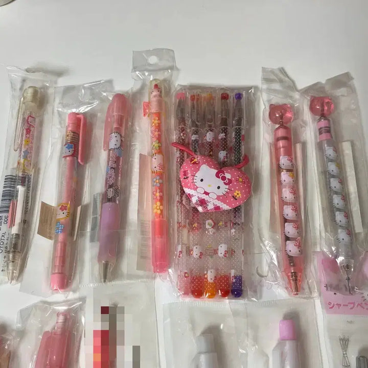 [BUNJANG] Vintage Hello Kitty Ballpoint Pen, Mechanical Pencil, and Eraser Set / (가격O)고전키티 키티볼펜 키티샤프 지우개