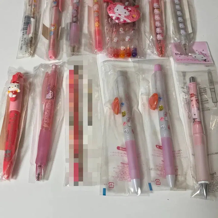 [BUNJANG] Vintage Hello Kitty Ballpoint Pen, Mechanical Pencil, and Eraser Set / (가격O)고전키티 키티볼펜 키티샤프 지우개