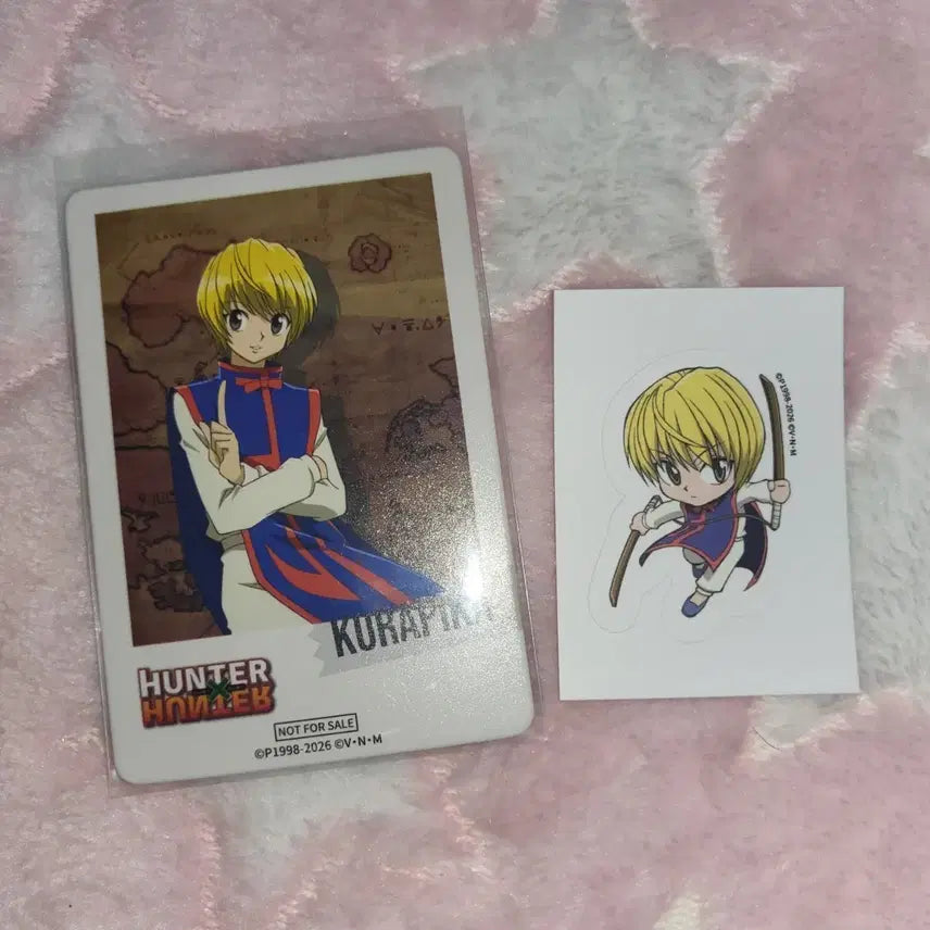 [BUNJANG] V Square Hunter x Hunter Popup Kurapika Special POB Photocard Sticker Set / 브이스퀘어 헌터x헌터 팝업 크라피카 특전 포토카드 스티커 세트