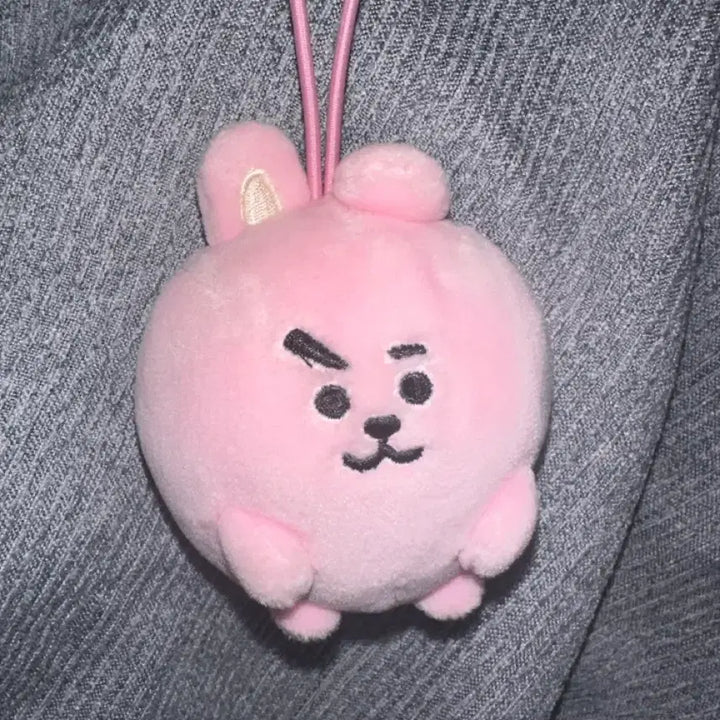 [BUNJANG] BTS BT21 Jungkook COOKY Keyring Plush Pink / 방탄소년단 bts BT21 정국 쿠키 키링 인형 핑크
