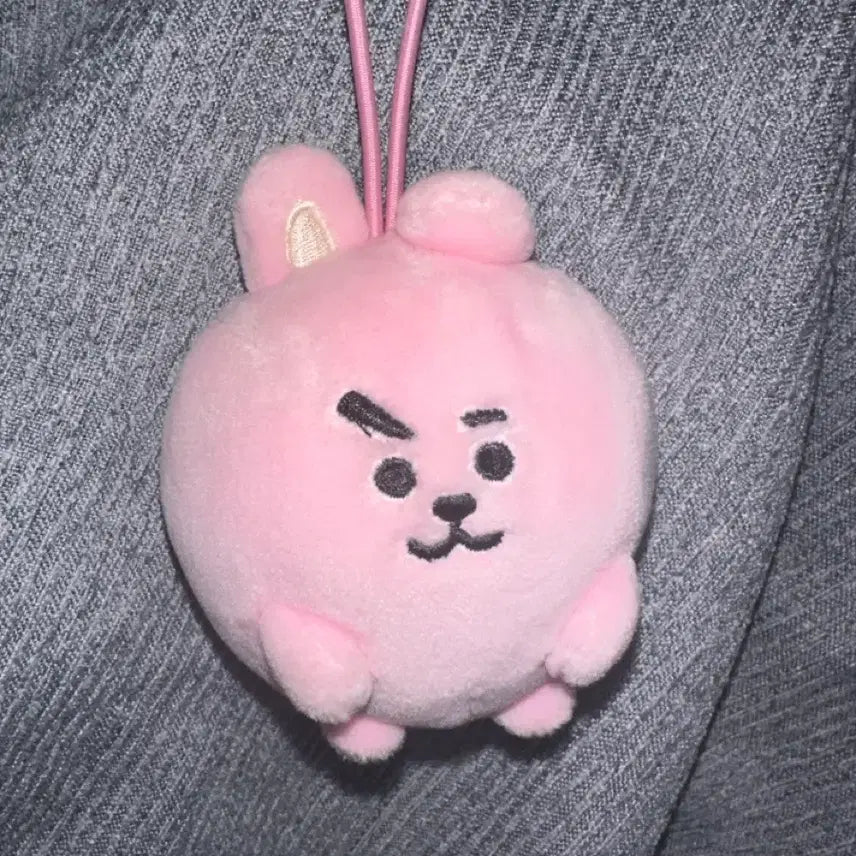[BUNJANG] BTS BT21 Jungkook COOKY Keyring Plush Pink / 방탄소년단 bts BT21 정국 쿠키 키링 인형 핑크