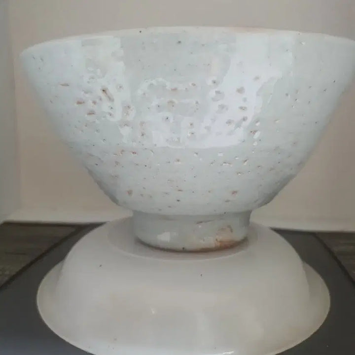 [BUNJANG] Joseon Dynasty Celadon Crackle Glaze Tea Bowl / 조선백자빙렬류다완