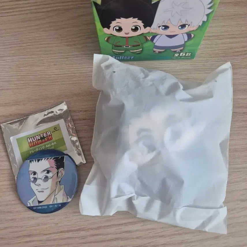 [BUNJANG] Hunter x Hunter Leorio Nudset Plush + Animate Can Badge Set / 헌터X헌터 레오리오 눌셋 누이+애니아트 캔뱃지