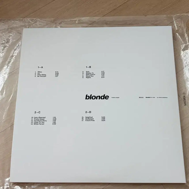 [BUNJANG] Frank Ocean Blonde LP / 프랭크오션 블론드 lp 판매
