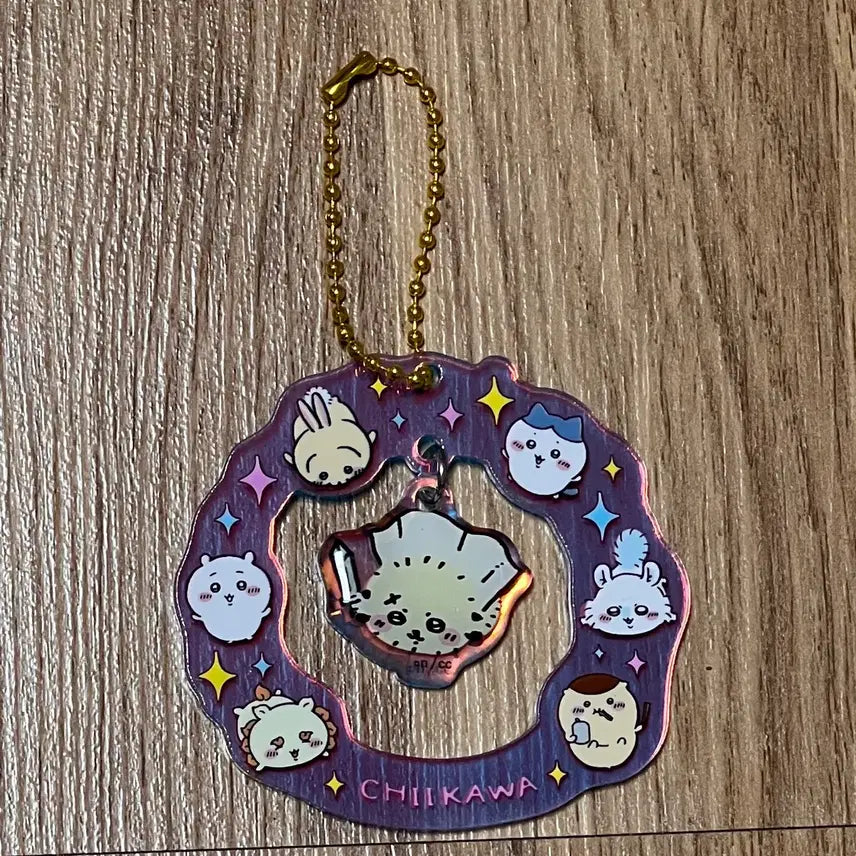 [BUNJANG] Twinkle Monjakgwi Rakko Hologram Acrylic Keyring / 트윙클 먼작귀 키링 랏코