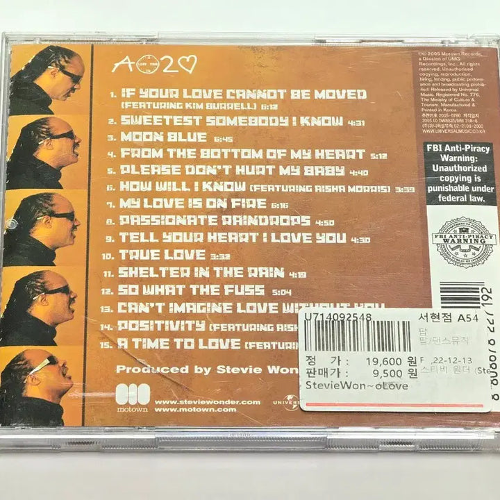 [BUNJANG] Stevie Wonder A Time To Love CD / 스티비 원더 (Stevie Wonder) - A Time To Love