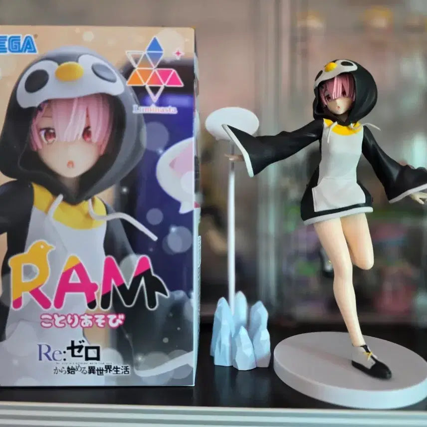 [BUNJANG] Sega Re:Zero Ram Penguin Costume Figure / 세가 Re: 제로 람 피규어 펭귄 의상