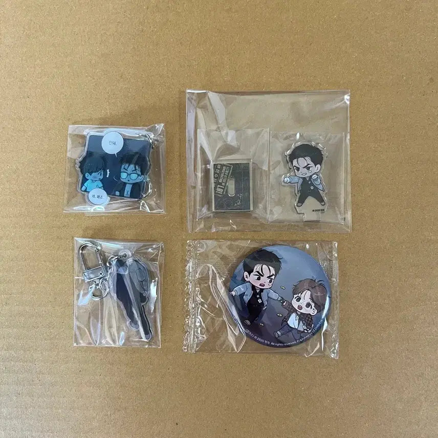 [BUNJANG] Jinx Keyring Mini Acrylic Can Badge Bundle Set / 레진 재이미샵 징크스 키링 미니아크릴 캔뱃지 일괄