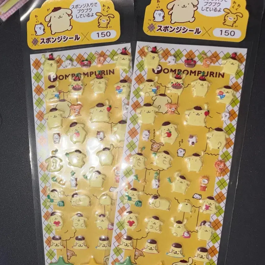[BUNJANG] Vintage Hello Kitty &amp; Pompompurin Sanrio Sticker Set / 고전 폼폼푸린 산리오 스티커