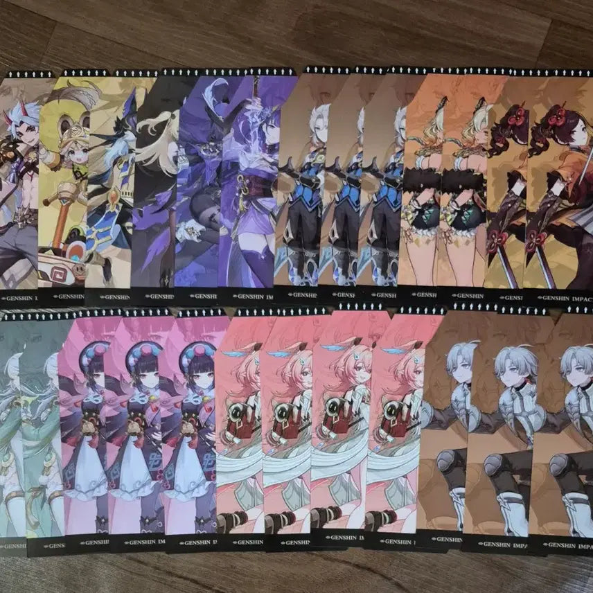 [BUNJANG] Genshin Impact Tear-off Set (25 pcs) / 원신 티어오프 25장 일괄