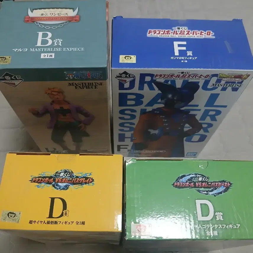 [BUNJANG] Dragon Ball &amp; One Piece Figures Bundle Set (4 Types) / 드래곤볼,원피스피규어