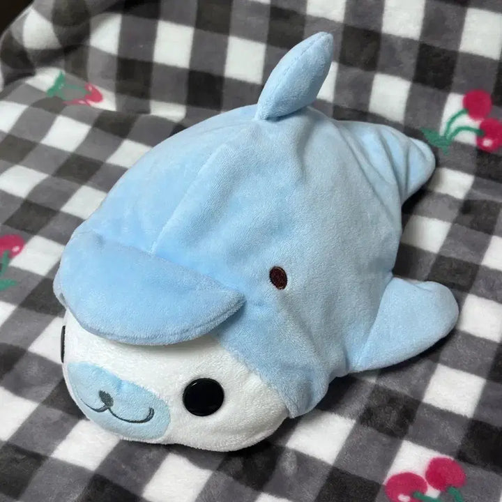 [BUNJANG] San-X Mamegoma Large Dolphin Plush (Approx. 38cm) / 초레어 고전 산엑스 대형 돌고래 마메고마 인형