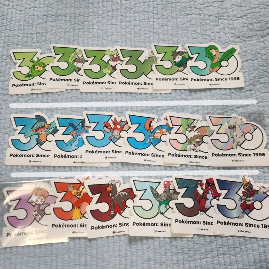 [BUNJANG] Pokemon 30th Anniversary Logo Sticker Set / 포켓몬 30주년 로고 스티커 세트 원가양도 팝업