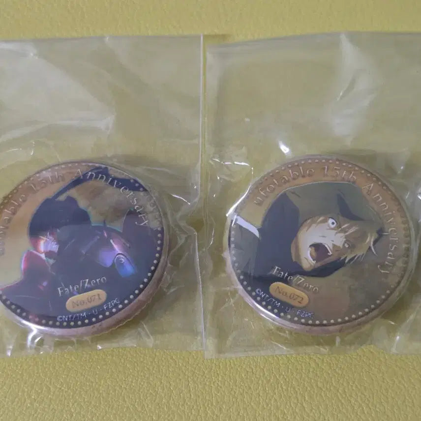 [BUNJANG] Fate/Zero Matou Kariya &amp; Lancelot Bucherer Can Badge Set (Sealed) / 페이트제로 마토 카리야 버커서 랜슬롯 캔뱃지 미개봉