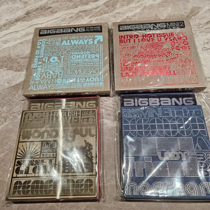 [BUNJANG] BIGBANG Mini Album 4-Set (Always, Mini 2, Wonderful, 2008) / 빅뱅 미니 앨범 4종 세트 (Always, Mini 2, Wonderful, 2008)