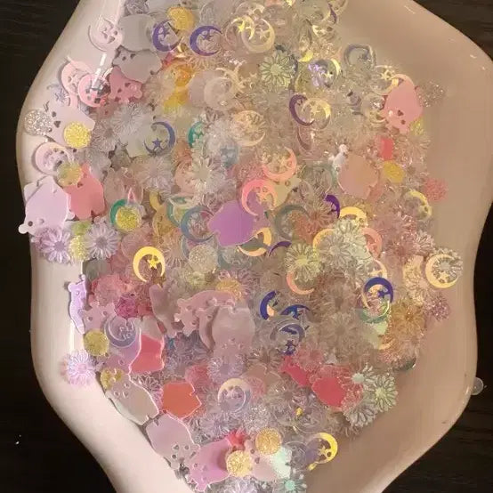 [BUNJANG] Douyin Handmade Beads Flower Beads Sequins Chip Set / 도우인 수제공 목동가 잔꽃 꽃튀김 스팽글 갑자칩 세트