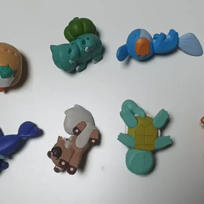 [BUNJANG] Pokemon Sleeping Gacha Figure Bundle Set (7 Figures) / 잠자는 포켓몬 가챠 이상해씨 파이리 나몰빼미 암멍이 누리공 물짱이 꼬부기 일괄