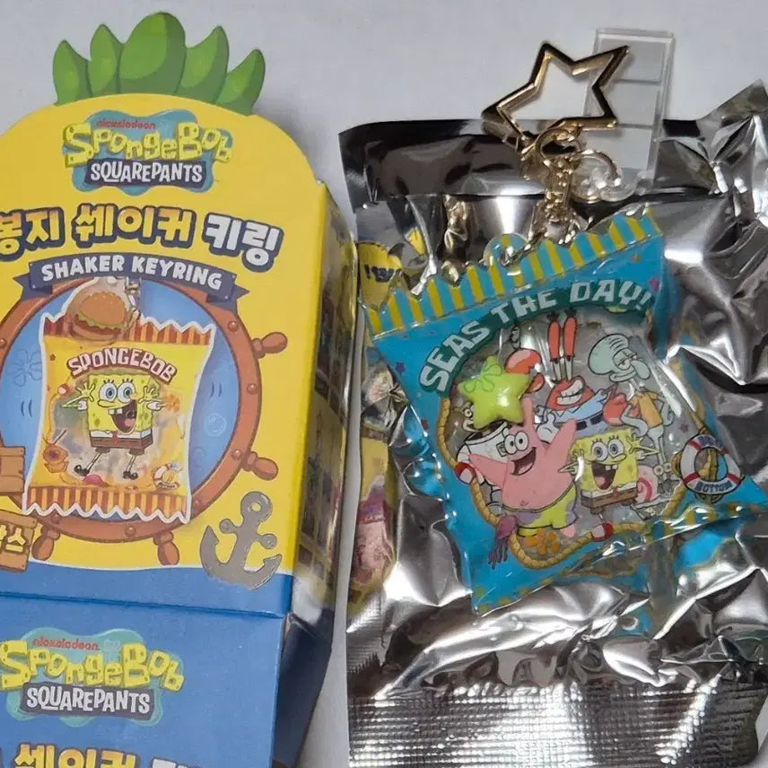 [BUNJANG] SpongeBob Bobble Shaker Keyring / 스폰지밥 봉지 쉐이커 키링