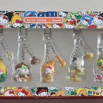 [BUNJANG] Olive Young x Kitty Collaboration Keyring Meal Set / 올리브영X키티 지역 키링 식사 세트