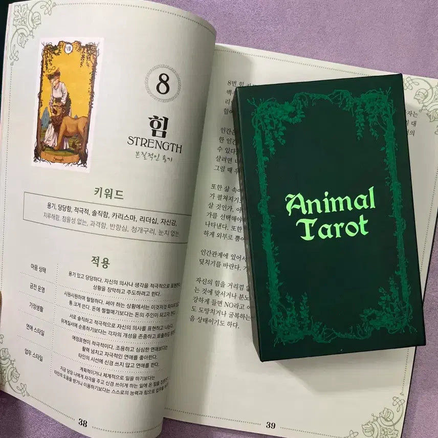 [BUNJANG] Animal Tarot Deck and Guidebook Set / Animal Tarot 타로세트