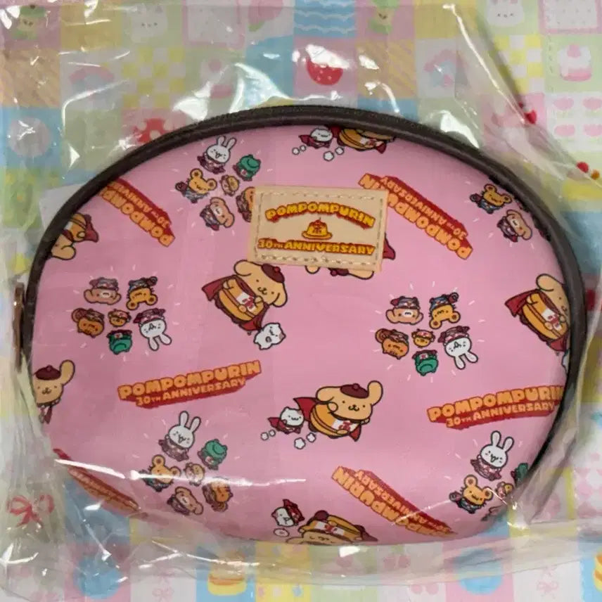 [BUNJANG] Sanrio Pompompurin 30th Anniversary Pouch Pink / 폼폼푸린 30주년 기념 파우치 핑크 산리오 머핀
