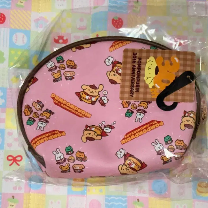 [BUNJANG] Sanrio Pompompurin 30th Anniversary Pouch Pink / 폼폼푸린 30주년 기념 파우치 핑크 산리오 머핀