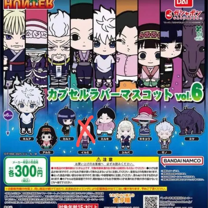 [BUNJANG] Hunter x Hunter Rubber Strap Gacha Bundle Set (Includes Killua, Excludes Illumi) - Sealed / 헌터x헌터 러버스크랩 가챠 일괄 미개봉 키르아포함(이르미 제외)
