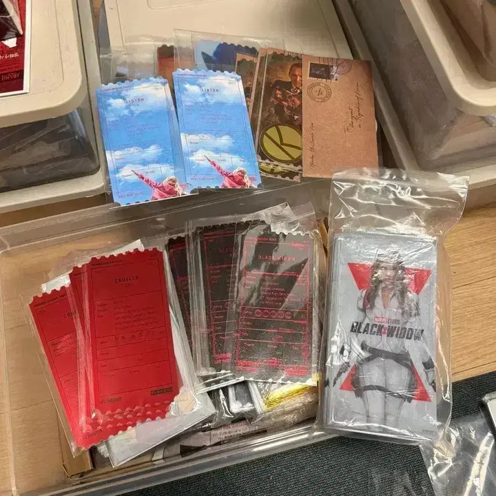 [BUNJANG] Black Widow Original Ticket Set with Ticket Holder / 블랙위도우 오리지널티켓 골든티켓 마그넷 스페셜티켓 티켓홀더 크루엘라 리슨 킹스맨 오티 디즈니마블영화
