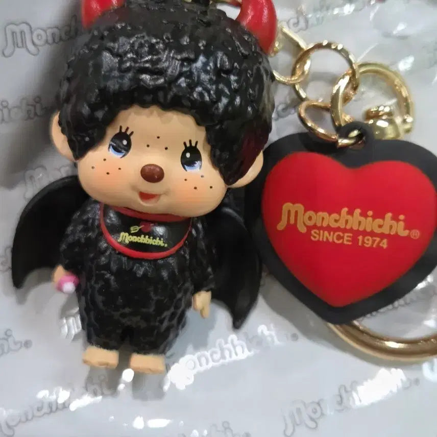 [BUNJANG] Monchhichi Happy Angel Devil Keychain / 몬치치 해피엔젤 악마 키링