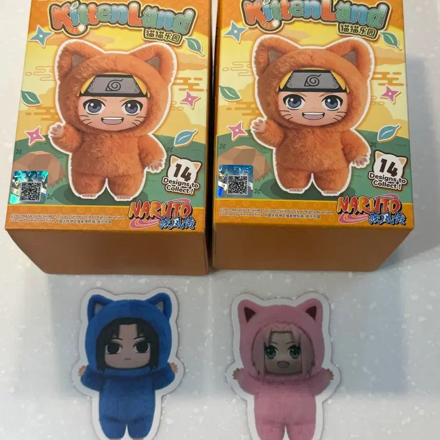 [BUNJANG] EAKI Naruto Sasuke Sakura Kittenland Nabubu Unsealed Bundle Set / EAKI 나루토 키튼랜드 나부부 사스케 사쿠라 미개봉 일괄