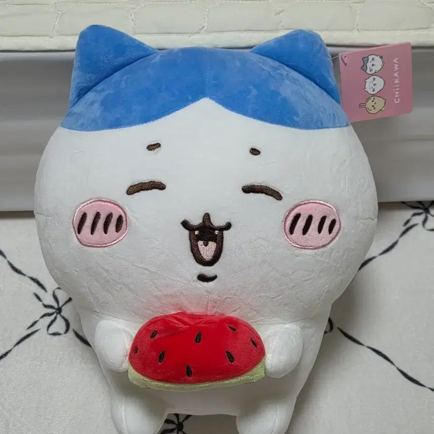 [BUNJANG] Chiikawa Hachiware Watermelon Plush / 먼작귀 치이카와 수박 하치와레 새상품