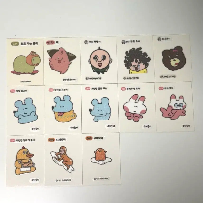 [BUNJANG] Full Set of Stickers / 띠부씰 일괄 판매