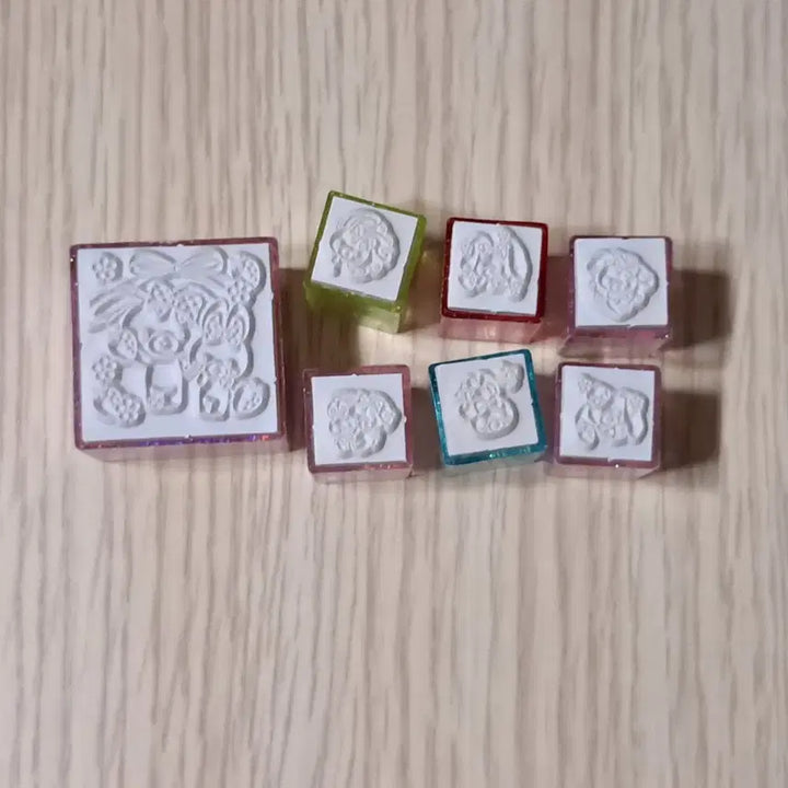 [BUNJANG] Bonbon Ribbon 7 Types Stamp Set / 봉봉리본 2014년 스탬프 7종  [러블리] [귀여운 캐릭터] [키덜트] [산리오] [책상 꾸미기] [도장] [다꾸]
