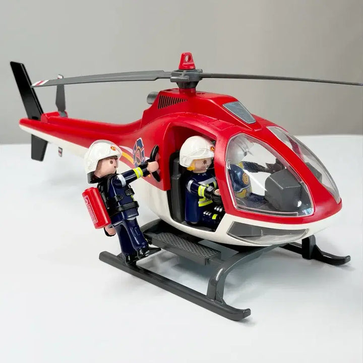 [BUNJANG] Playmobil Fire Helicopter Figure Bundle Set / 플레이모빌 소방 헬리콥터 피규어 (일괄 판매)
