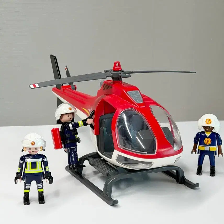 [BUNJANG] Playmobil Fire Helicopter Figure Bundle Set / 플레이모빌 소방 헬리콥터 피규어 (일괄 판매)