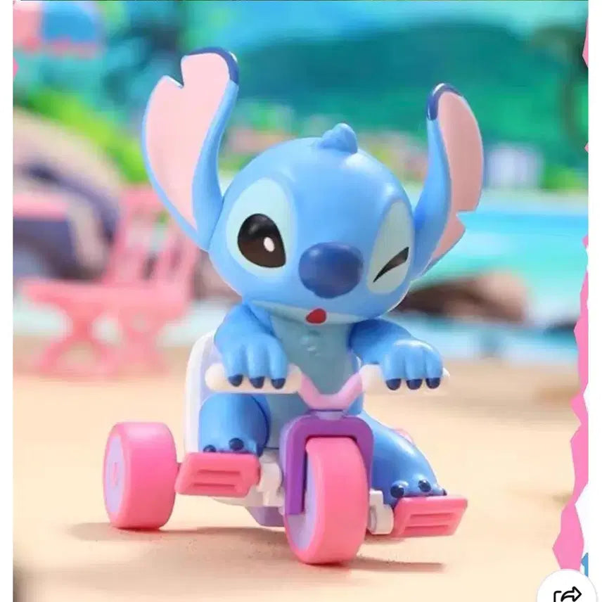 [BUNJANG] Disney Stitch Pull-Back Tricycle Wind-Up Figure / 스티치 세발자전거 태엽 피규어