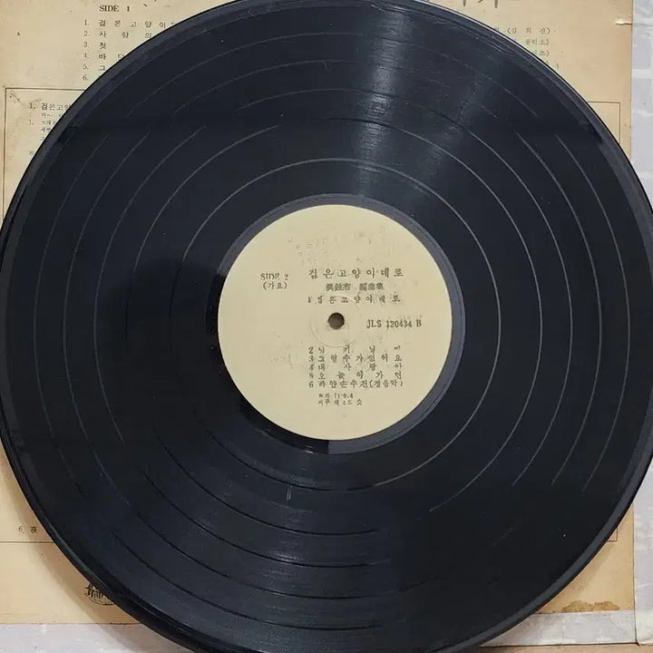 [BUNJANG] Park Hye Ryung <Black Cat> Double-Sided Vinyl LP / 박혜령<검은고양이>알판 2장 가요 LP