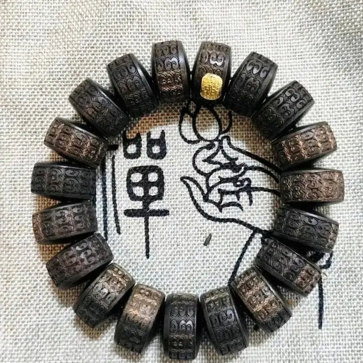 [BUNJANG] Rare Agarwood 20mm Bracelet (Herbal Scent) / 약단 침수 침향 20mm