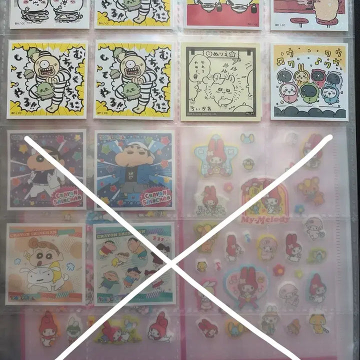[BUNJANG] Chiikawa Square Seal Sticker Set / 치이카와 사각 씰 스티커 하치와레 우사기