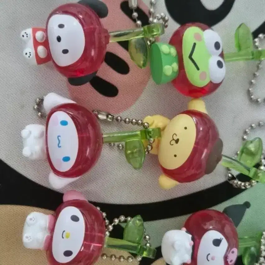 [BUNJANG] Sanrio Cherry Swings Keychain Bundle Set / 산리오 체리스윙 키링 일괄