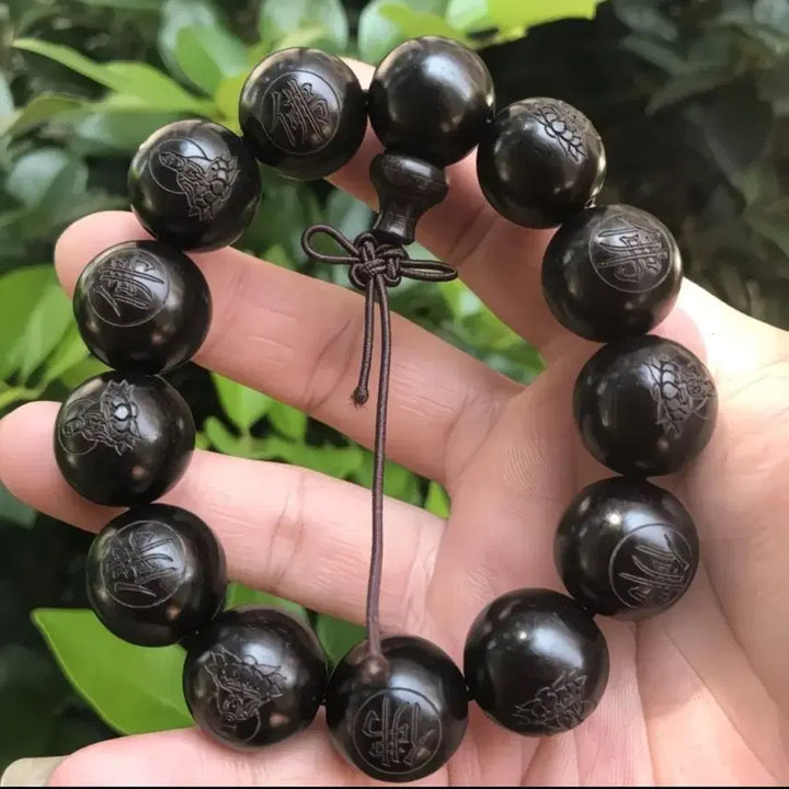 [BUNJANG] Black Sandalwood Buddhist Prayer Beads - 15mm / 관세음보살 붓다 침수염주  최고급 자광흑단목 15mm