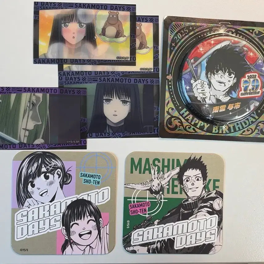 [BUNJANG] Sakamoto Days Nagumo Birthday Can Badge Set / 2025 사카모토데이즈 나구모 점프샵 생일 캔뱃지