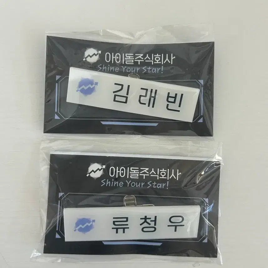 [BUNJANG] Demoth-juck Name Tag Kim Rae-bin Ryu Cheong-woo / 데못죽 명찰 김래빈 류청우