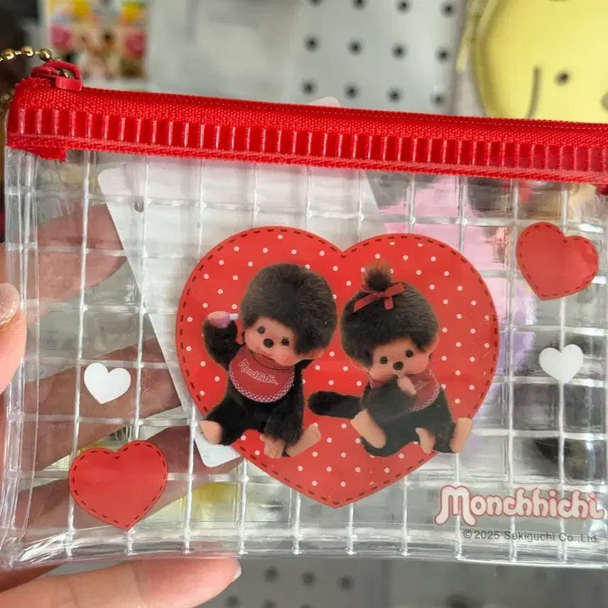 [BUNJANG] Monchhichi Transparent Pouch / 몬치치 투명 파우치