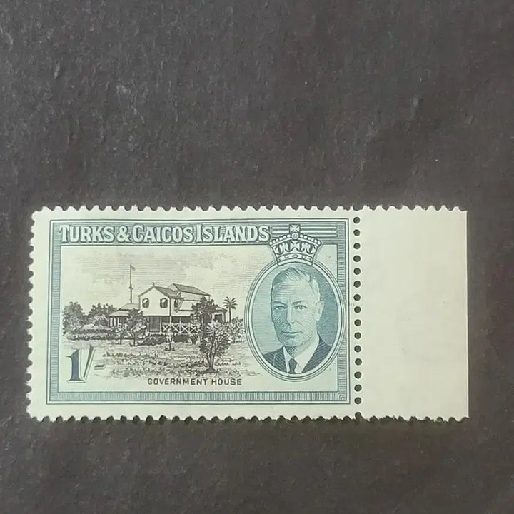 [BUNJANG] 1950 King George VI Turks &amp; Caicos Islands Visit Commemorative Stamp / 1950년 영국 킹조지6세 터크스방문기념 우표Turks &amp;Caicos Islands