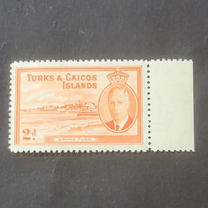 [BUNJANG] 1950 King George VI Turks &amp; Caicos Islands Visit Commemorative Stamp / 1950년 영국 킹조지6세 터크스방문기념 우표Turks &amp;Caicos Islands