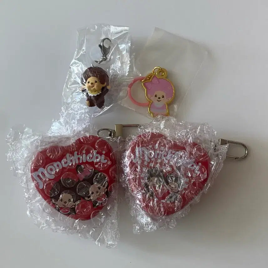 [BUNJANG] Monchhichi Gacha &amp; Tin Case 4 Types Set / 몬치치 가챠+틴케이스 4종 세트